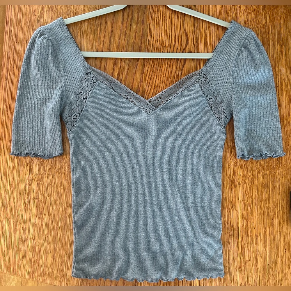 Free People Margaux Sweetheart Neck Ribbed Top - Size XS